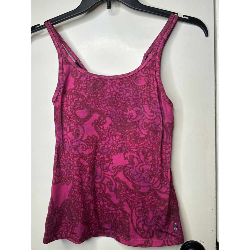 Aneka New Balance Womens Pink Paisley Shelf Bra Athletic Tank Top Small USA
